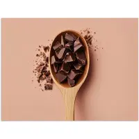PosterMonkey Poster 160x120 cm - Chocola - Hout - Lepel - Posters - Kamer decoratie - Wanddecoratie woonkamer - Muurdecoratie slaapkamer XXL