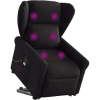 vidaXL Sta-op-massagestoel elektrisch verstelbaar stof zwart