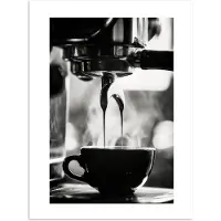PosterMonkey Poster 60x80 cm - Coffee - Espresso - Koffiemachine - Kop - Posters - Wanddecoratie keuken - Muurdecoratie woonkamer - Decoratieve accessoires - Kamer muur decoratie