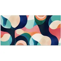 PosterMonkey Poster 80x40 cm - Abstract - Blauw - Roze - Posters - Kamer decoratie - Wanddecoratie woonkamer - Muurdecoratie slaapkamer