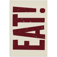 PosterMonkey Poster 60x90 cm - Red - Eten - Vintage - Decoratie - Posters - Wanddecoratie keuken - Muurdecoratie woonkamer - Decoratieve accessoires - Kamer muur decoratie