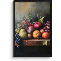 PosterMonkey Poster in lijst - Fotolijst 40x60 cm - Posters - Rustiek - Stilleven - Fruit - Posterlijst zwart - Decoratie - Wanddecoratie woonkamer - Muurdecoratie slaapkamer
