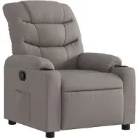 vidaXL Fauteuil verstelbaar stof taupe