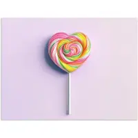 PosterMonkey Poster 160x120 cm - Hart - Lolly - Snoep - Posters - Kamer decoratie - Wanddecoratie woonkamer - Muurdecoratie slaapkamer XXL