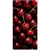 PosterMonkey Poster 80x160 cm - Rood - Fruit - Kersen - Posters - Kamer decoratie - Wanddecoratie woonkamer - Muurdecoratie slaapkamer