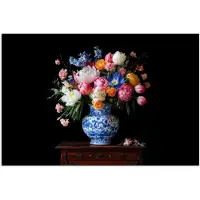 PosterMonkey Poster 60x40 cm - Rozen - Bloemen - Vaas - Boeket - Posters - Kamer decoratie - Wanddecoratie woonkamer - Muurdecoratie slaapkamer