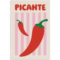 PosterMonkey Poster 120x180 cm - Pittig - Pepers - Rood - Posters - Wanddecoratie keuken - Muurdecoratie woonkamer - Decoratieve accessoires - Kamer muur decoratie