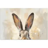 PosterMonkey Poster 60x40 cm - Haas - Oren - Bruin - Posters - Kamer decoratie - Wanddecoratie woonkamer - Muurdecoratie slaapkamer