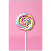 PosterMonkey Poster 20x30 cm - Lolly - Roze - Snoep - Zoet - Posters - Kamer decoratie - Wanddecoratie woonkamer - Muurdecoratie slaapkamer