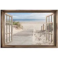 PosterMonkey Poster 180x120 cm - Doorkijk - Strand - Duinen - Pad - Landschap - Posters - Kamer decoratie - Wanddecoratie woonkamer - Muurdecoratie slaapkamer XXL