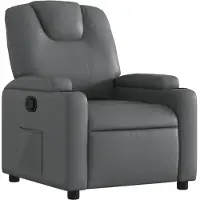 vidaXL Relaxfauteuil grijs kunstleer