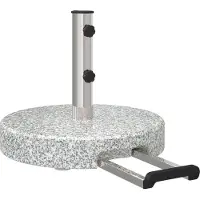 vidaXL Parasolvoet Grijs Ø 45 x 37.5 cm Graniet