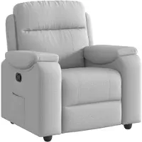 vidaXL Fauteuil verstelbaar stof wolk grijs