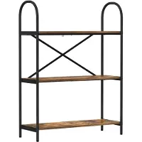 vidaXL Boekenplank 3-laags 80 x 30 x 109 cm Bewerkt hout Rook Eiken