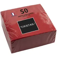 PROnappe cocktailservetten, 200 x 200 mm, rood