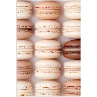 PosterMonkey Poster 40x60 cm - Macarons - Beige - Bruin - Posters - Wanddecoratie keuken - Muurdecoratie woonkamer - Decoratieve accessoires - Kamer muur decoratie