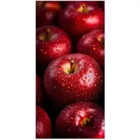 PosterMonkey Poster 80x160 cm - Rood - Appels - Fruit - Posters - Kamer decoratie - Wanddecoratie woonkamer - Muurdecoratie slaapkamer