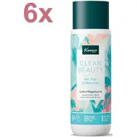 Kneipp Clean Beauty Hydro Douchegel – Bio Alge & Meersalz – 6x 200 ml – Voordeelverpakking