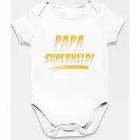 Logostar Vaderdag Cadeau - Romper Papa Je Bent Mijn Superheld - Maat 56 - Kleur Wit - 100% Katoen