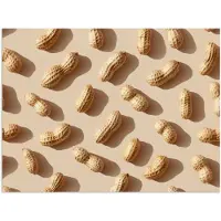 PosterMonkey Poster 120x90 cm - Pinda's - Patroon - Beige - Posters - Wanddecoratie keuken - Muurdecoratie woonkamer - Decoratieve accessoires - Kamer muur decoratie
