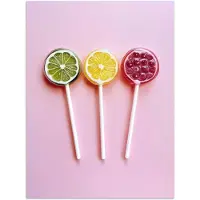 PosterMonkey Poster 120x160 cm - Lolly - Snoep - Citrus - Posters - Kamer decoratie - Wanddecoratie woonkamer - Muurdecoratie slaapkamer XXL