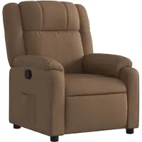 vidaXL Fauteuil verstelbaar stof bruin