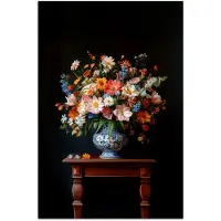 PosterMonkey Poster 20x30 cm - Boeket - Roze - Bloemen - Vaas - Posters - Kamer decoratie - Wanddecoratie woonkamer - Muurdecoratie slaapkamer