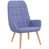 vidaXL Relaxstoel stof jeansblauw