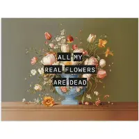 PosterMonkey Poster 80x60 cm - Bloem - Quote - Vintage - Art - Posters - Kamer decoratie - Wanddecoratie woonkamer - Muurdecoratie slaapkamer