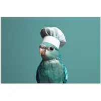 PosterMonkey Poster 180x120 cm - Parkiet - Vogel - Koksmuts - Cute - Posters - Wanddecoratie keuken - Muurdecoratie woonkamer - Decoratieve accessoires - Kamer muur decoratie