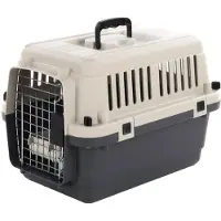 Flamingo Transportbox kat en hond – Autobench XS 50x33x33 cm – Transportkooi Nomad Donkergrijs