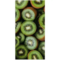 PosterMonkey Poster 40x80 cm - Kiwi - Fruit - Groen - Posters - Kamer decoratie - Wanddecoratie woonkamer - Muurdecoratie slaapkamer