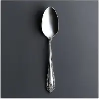 PosterMonkey Poster 75x75 cm - Zilver - Metaal - Lepel - Posters - Kamer decoratie - Wanddecoratie woonkamer - Muurdecoratie slaapkamer