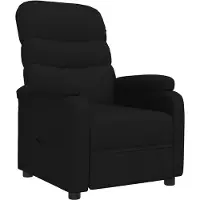 vidaXL Fauteuil verstelbaar stof zwart