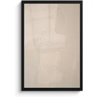 PosterMonkey Poster in lijst - Fotolijst 40x60 cm - Posters - Japandi - Beige - Modern - Posterlijst zwart - Decoratie - Wanddecoratie woonkamer - Muurdecoratie slaapkamer