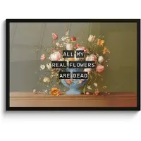 PosterMonkey Poster in lijst - Fotolijst 90x60 cm - Posters - Bloem - Quote - Vintage - Art - Posterlijst zwart - Decoratie - Wanddecoratie woonkamer - Muurdecoratie slaapkamer