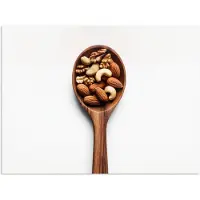 PosterMonkey Poster 120x90 cm - Noten - Wit - Hout - Posters - Kamer decoratie - Wanddecoratie woonkamer - Muurdecoratie slaapkamer