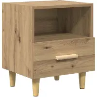 vidaXL Nachtkastje Artisan Eiken 40 x 35 x 47 cm Bewerkt hout