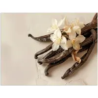 PosterMonkey Poster 120x90 cm - Vanille - Bloemen - Beige - Posters - Wanddecoratie keuken - Muurdecoratie woonkamer - Decoratieve accessoires - Kamer muur decoratie