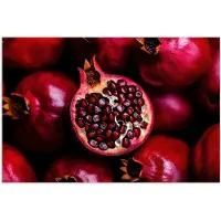 PosterMonkey Poster 180x120 cm - Granaatappel - Rood - Fruit - Posters - Kamer decoratie - Wanddecoratie woonkamer - Muurdecoratie slaapkamer XXL