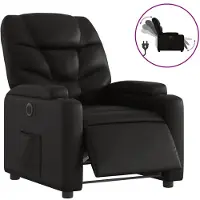 vidaXL Fauteuil elektrisch verstelbaar kunstleer zwart