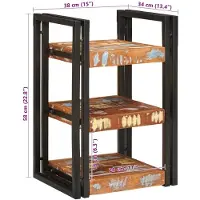 vidaXL Nachtkastje 2 st Bruin en Zwart 38 x 33 x 58 cm