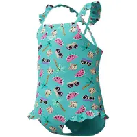 Speedo eco dig frill thinstrap grn in de kleur groen.