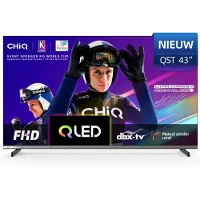 Chiq L43QST - Smart TV 43 Inch - Full HD - QLED Pro - Google TV - Randloos Metal Design - Dolby Audio - Nieuw