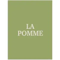 PosterMonkey Poster 30x40 cm - Appel - Groen - Minimalistisch - Posters - Wanddecoratie keuken - Muurdecoratie woonkamer - Decoratieve accessoires - Kamer muur decoratie