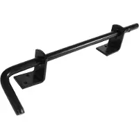 Online Deurbeslagshop Grondgrendel Ø16 mm 400x80 mm zwart