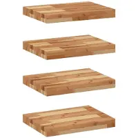 vidaXL Wandschappen 4 st zwevend olieafwerking 40x30x4 cm acaciahout