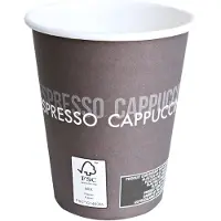 Hygostar Papieren koffiebekers om mee te nemen, 0,2 l, bruin/wit