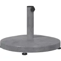 vidaXL Parasolvoet 24.35 kg Donkergrijze Houtlook Rond
