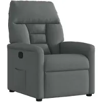vidaXL Relaxfauteuil Donkergrijze Stof